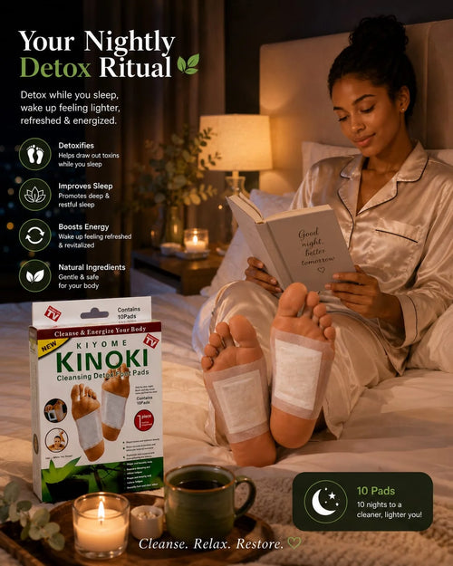 Kinoki Detox Foot Patches - Nightly Cleansing Routine - ( 10PCS/BOX ) - BUY 1 BOX GET 1 FREE