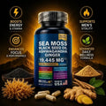 Vidonge vya Nguvu za Kiume: Sea Moss, Mafuta ya Black Seed, Ashwagandha na Tangawizi